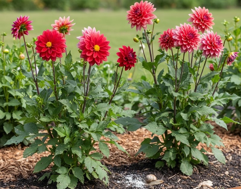 Dahlien vor Schnecken und Insekten schützen