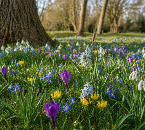 Florablom Blühende Rasenmischung – 65 Blumenzwiebeln für einen blühenden Rasen